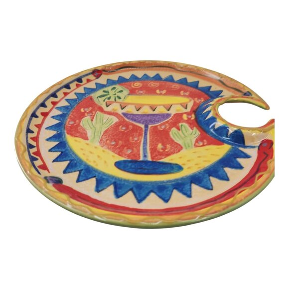 FIESTA Farida Zaman Ambiance Collection Ceramic 8" Handpainted Snack Plate